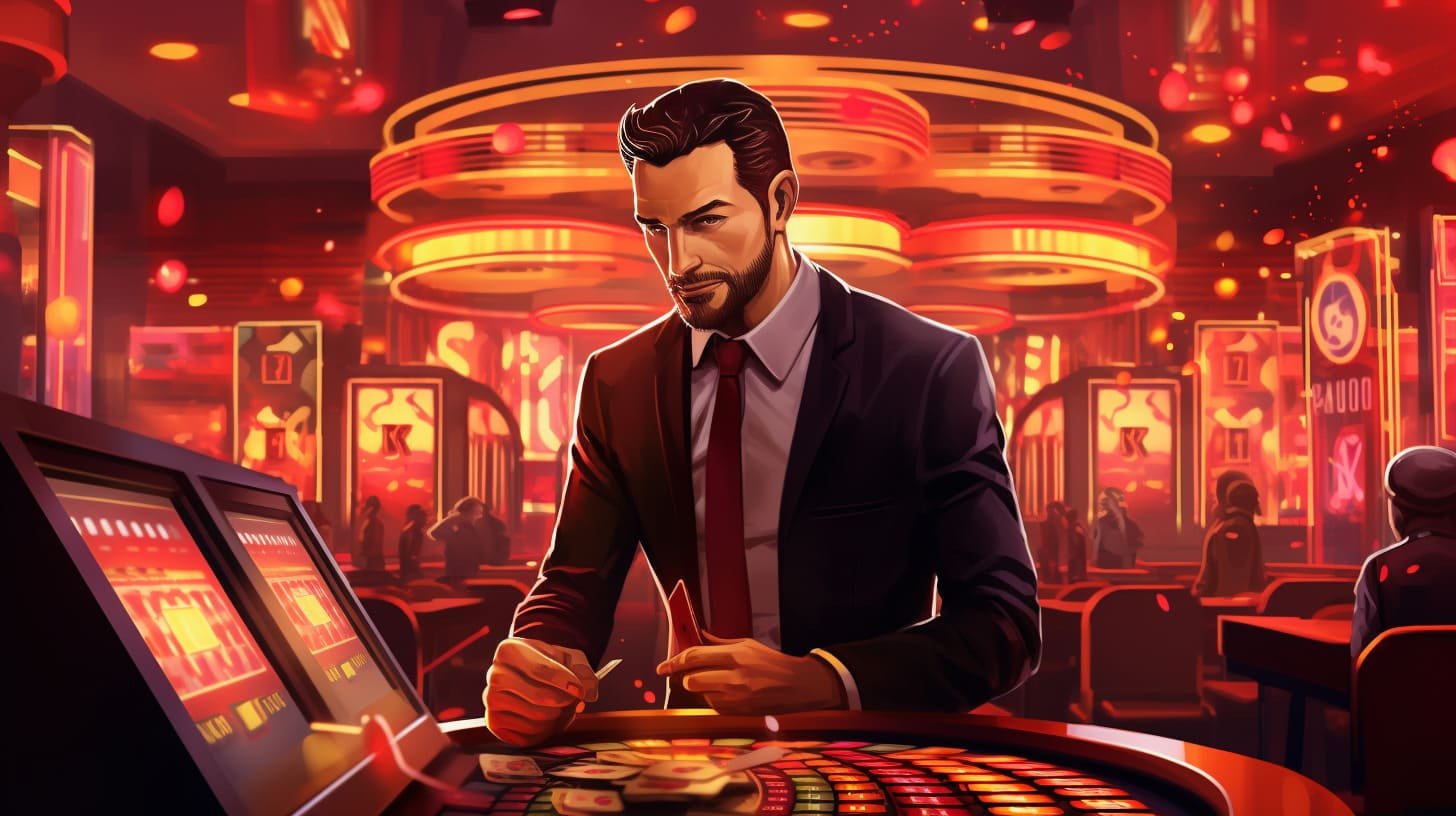 Ilustrasi pasang taruhan olahraga dan casino online di maxi188